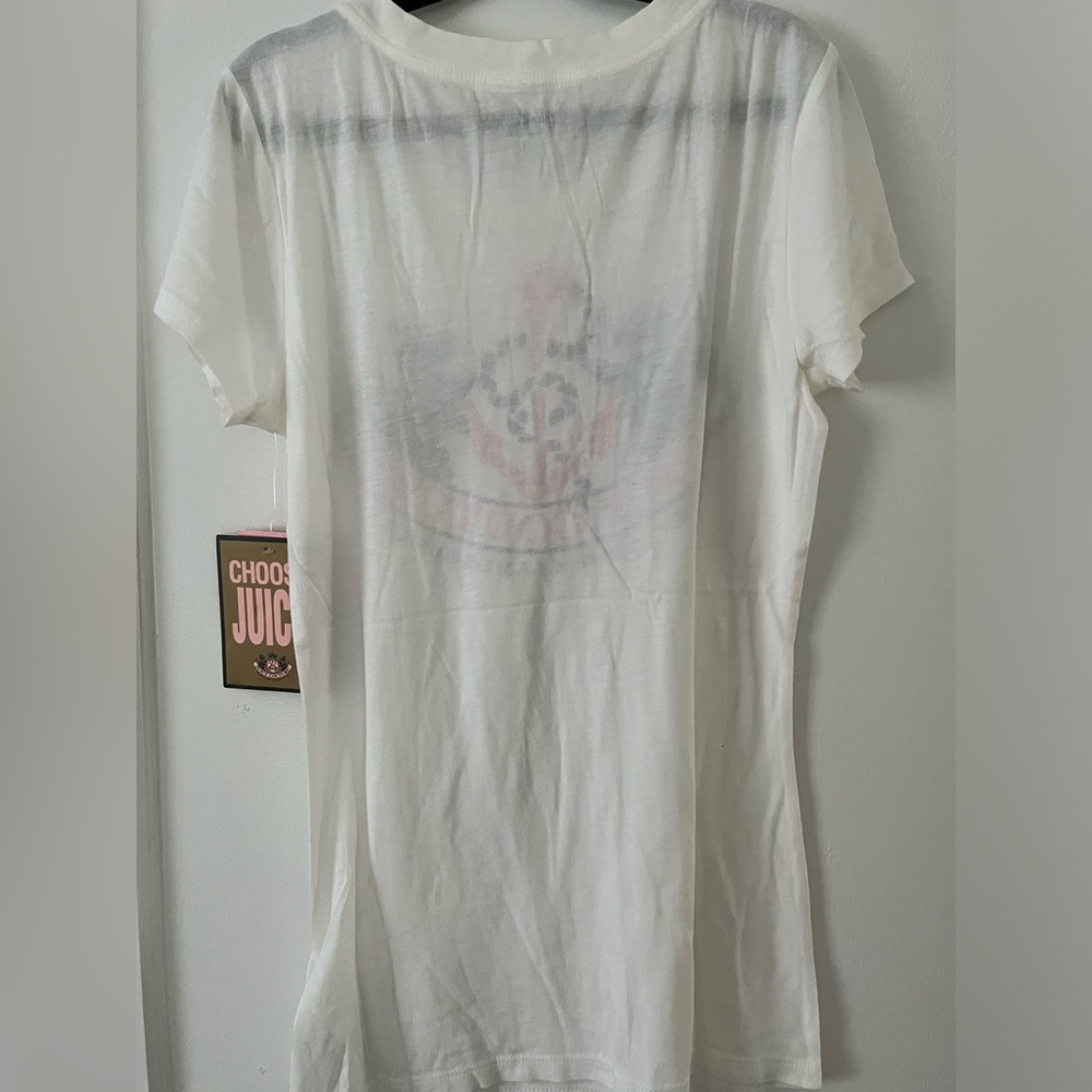 Juicy Couture Women’s White T-Shirt Size Small NWT Short Sleeve - Picture 3 of 6